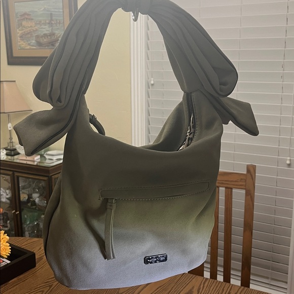 Jessica Simpson Olive Green Shoulder Bag with Bow Detail - Picture 1 of 7